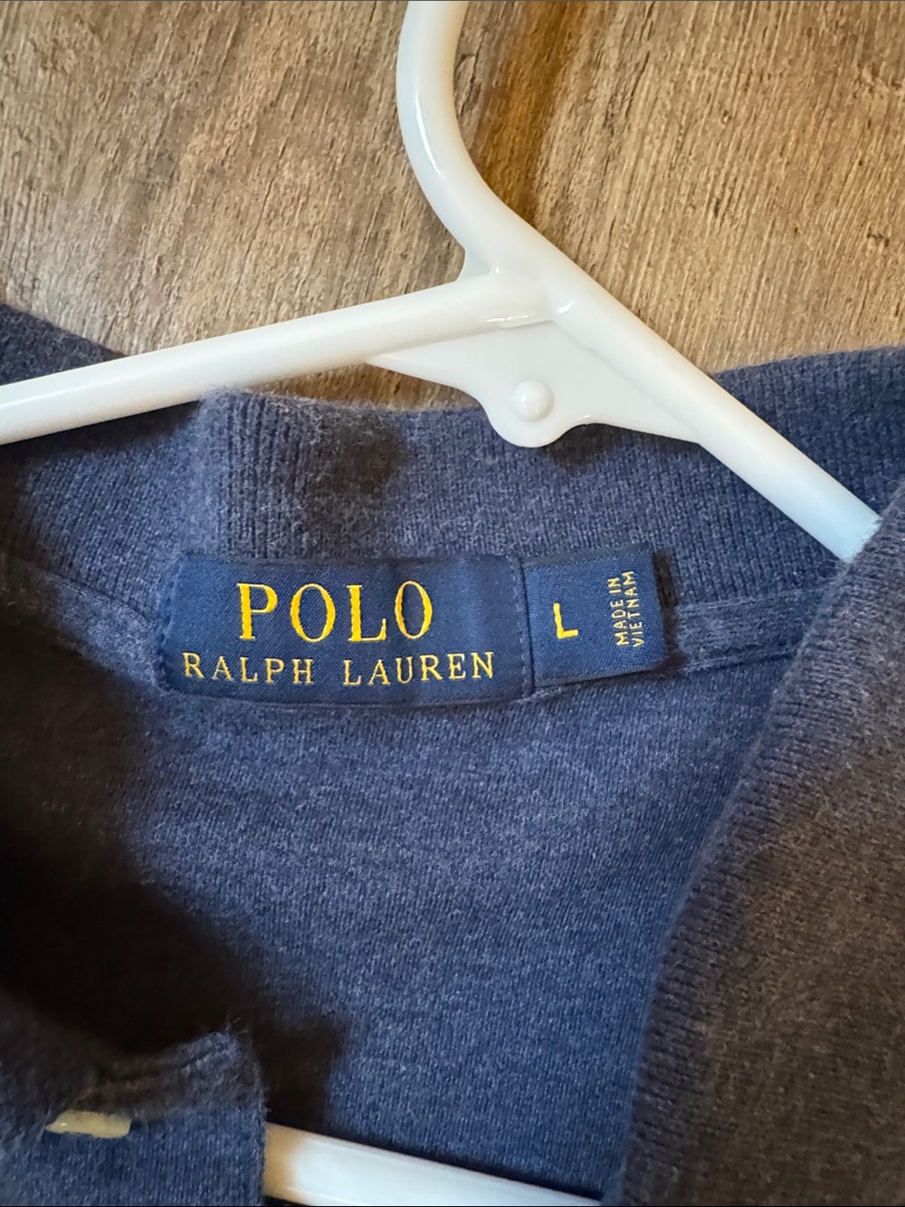 Polo by Ralph Lauren Heathered Navy Cotton Polo with Embroidered Pony - Picture 2 of 3